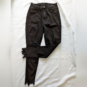 Fashion Nova Black Distressed Jeans - 7